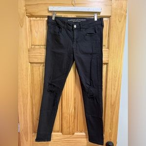 American Eagle black denim jeggings